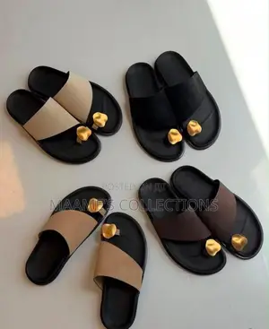 Zara Light Luxury Metallic Decor Slippers for Women (Comes With a Box)