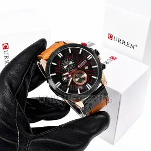 CURREN 8324 Leather Quartz Wrist Watch