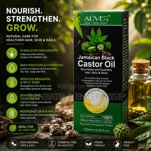 AL’IVER Jamaican Black Castor Oil – Natural Hair Growth Support