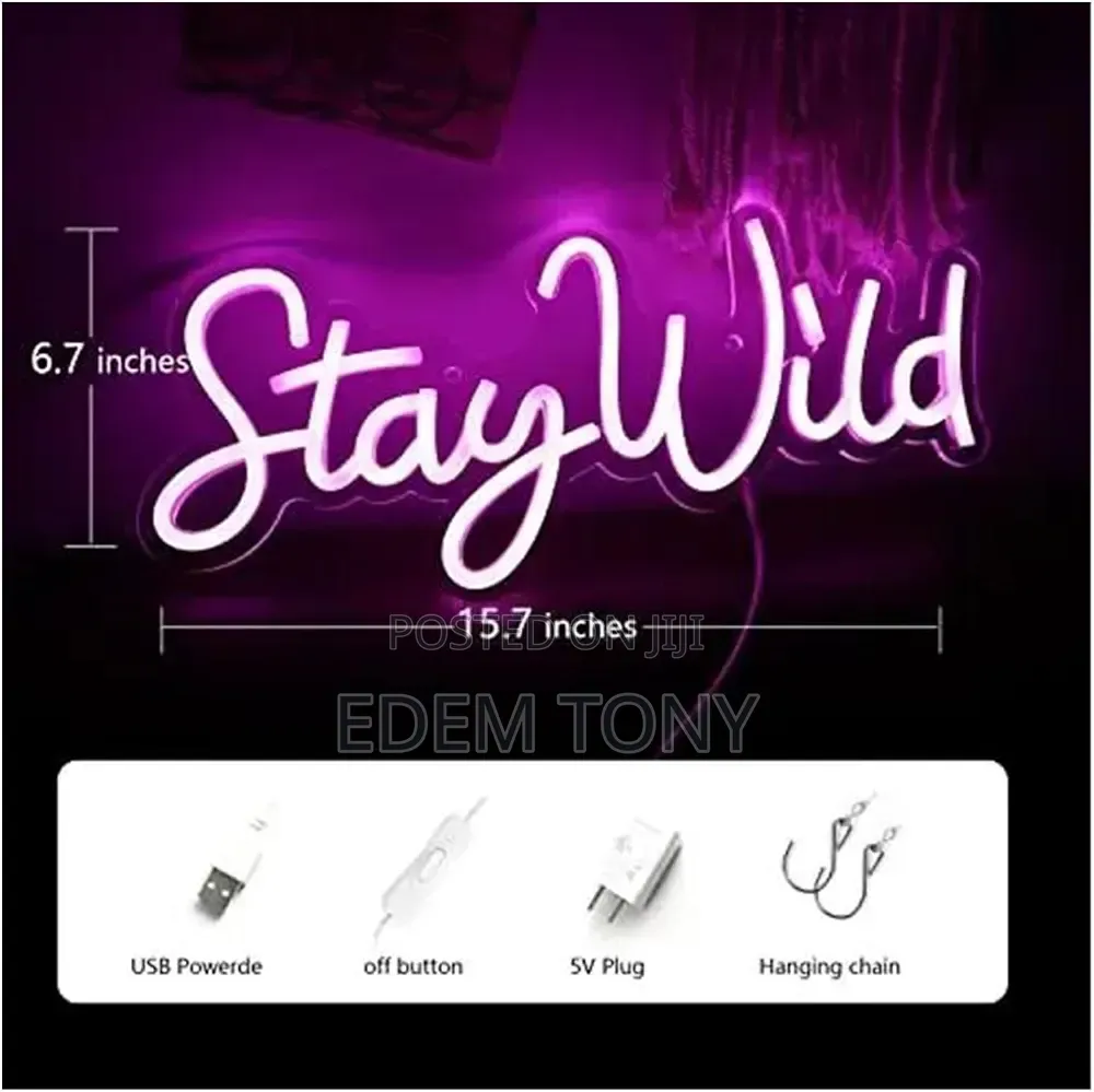 Stay Wild - Neon Sign for Wall Decor