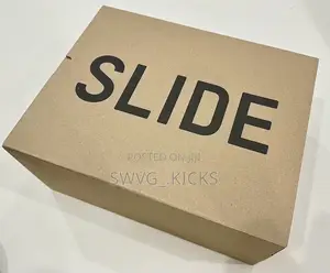 Adidas Yeezy Slides Flax and Dark Onyx