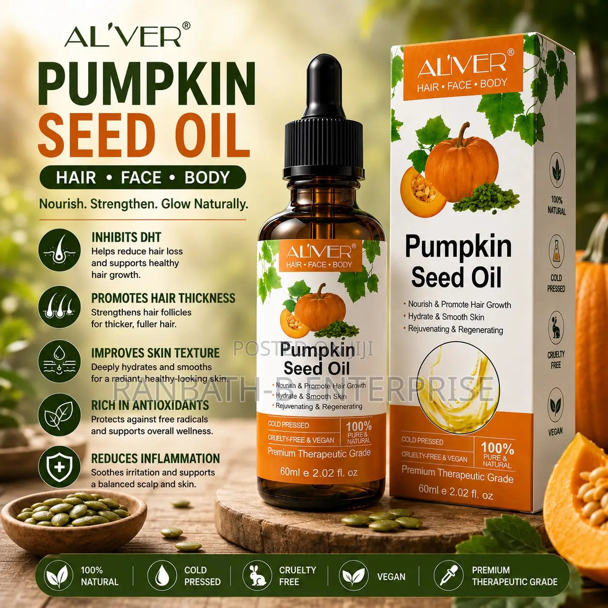 AL’IVER Pumpkin Seed Oil – Premium Natural Career