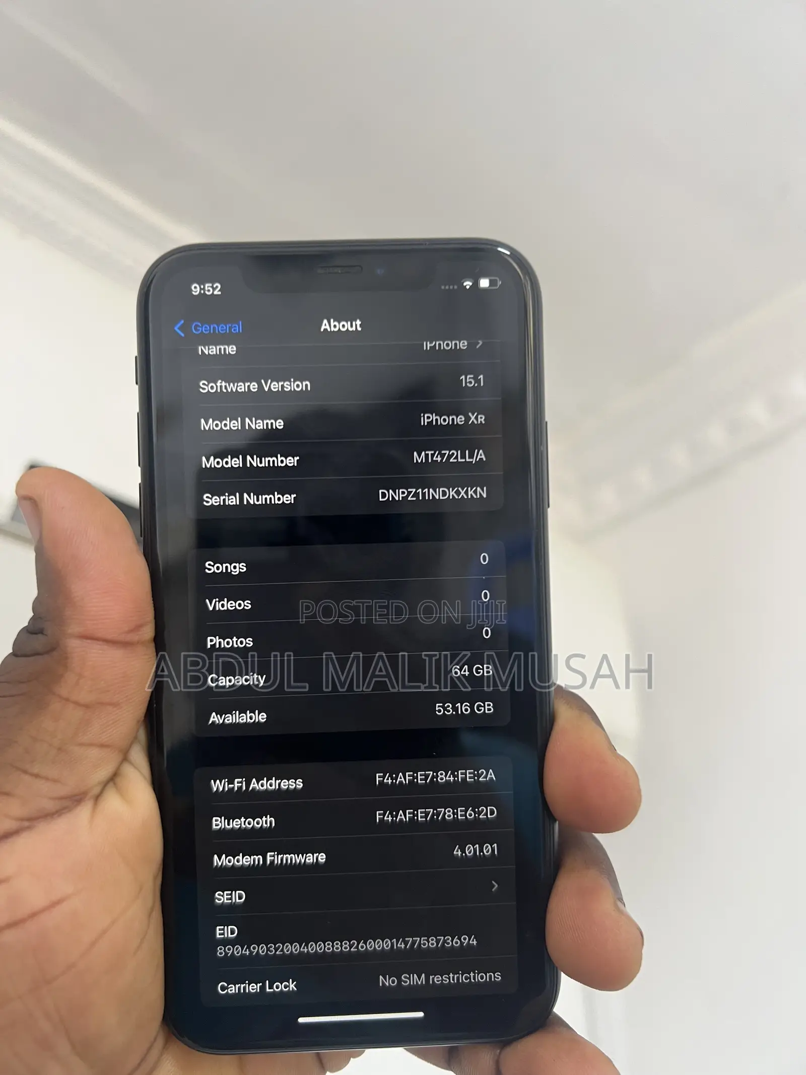Apple iPhone XR 64 GB Black