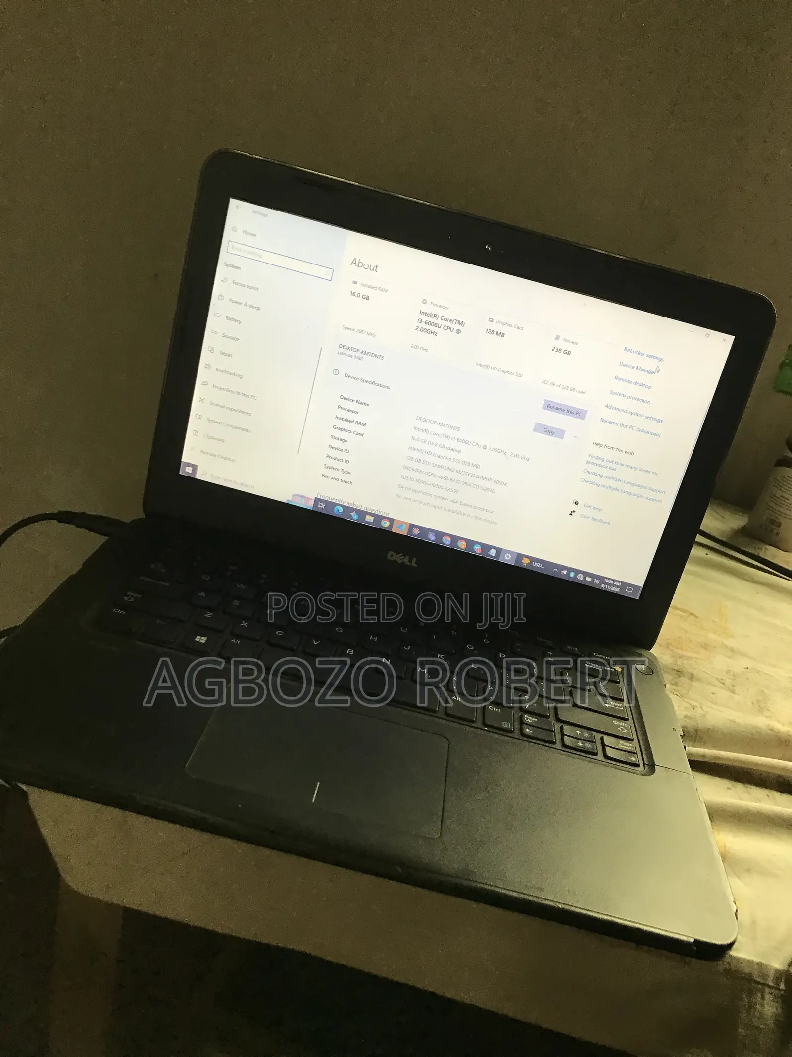 Laptop Dell Latitude 3380 16GB Intel Core i3 SSD 256GB