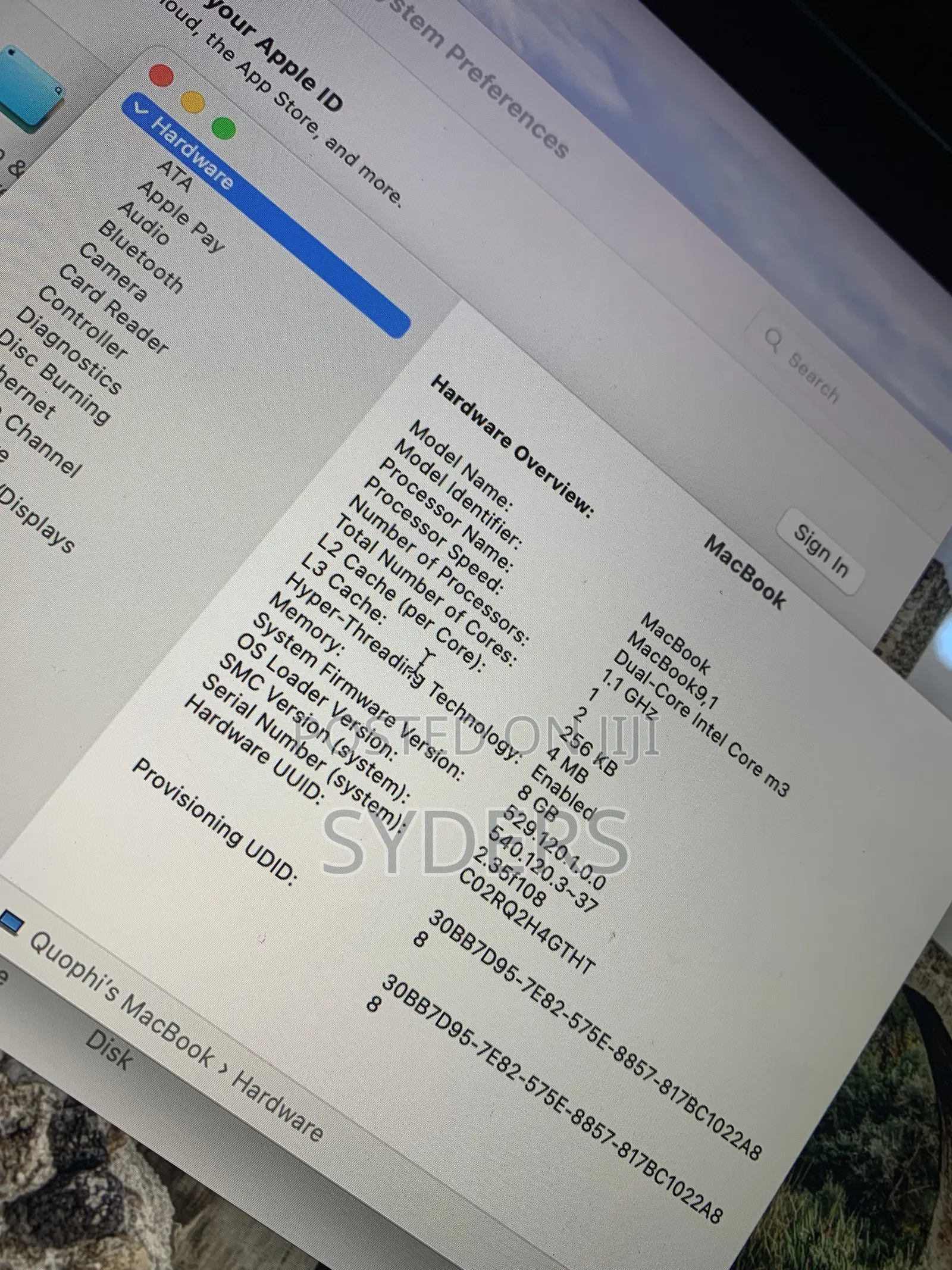 Laptop Apple MacBook Air 8GB Intel Core M3 SSD 256GB