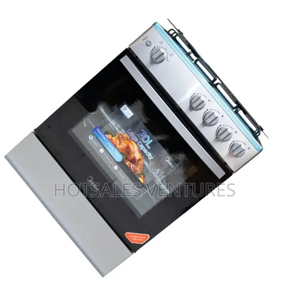STRONG Midea 4 Burner 60 X 60cm Gas Cooker With Grill - 24tmg4g081-S