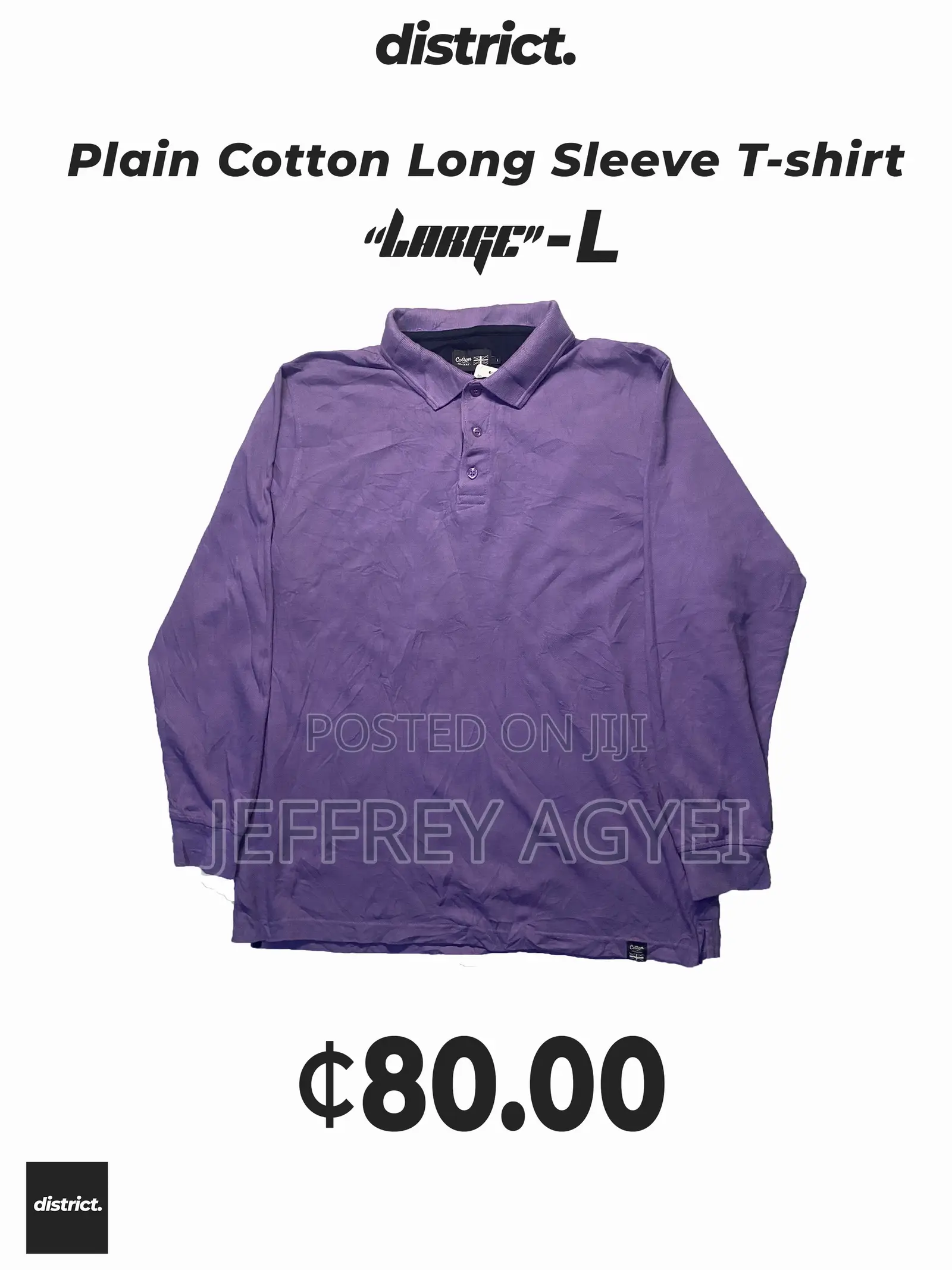 Plain Cotton Long Sleeve T-Shirt