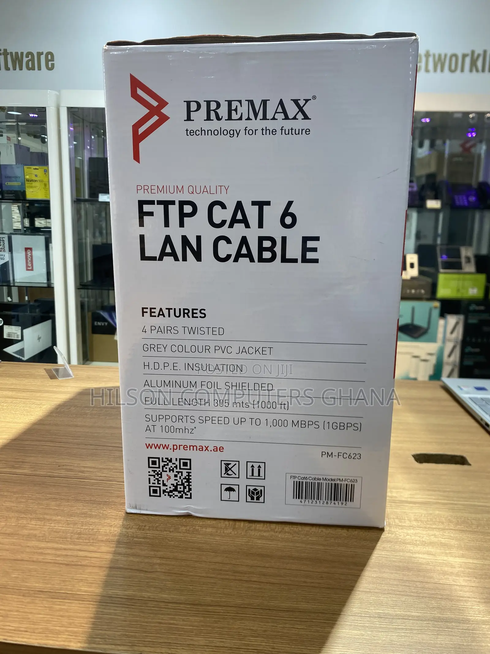 Premax Cat6 FTP Cable 305 Meter - Grey