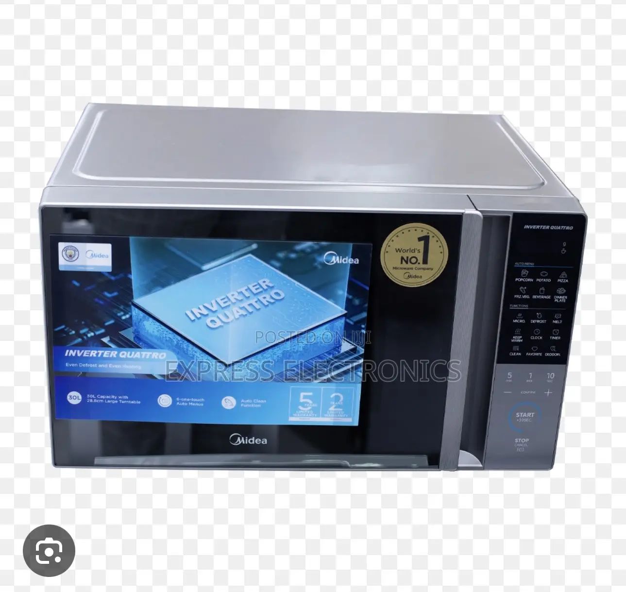 Zealous Sleek Midea 30 LTRS Solo Digital Microwave - Black (EM9P032MO-