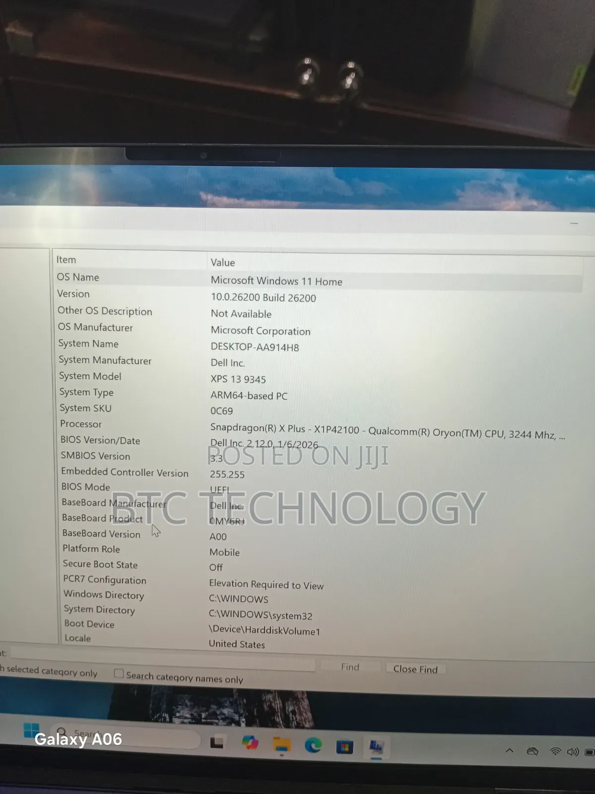 New Laptop Dell XPS 13 9345 16GB Qualcomm Snapdragon X Plus SSD 256GB