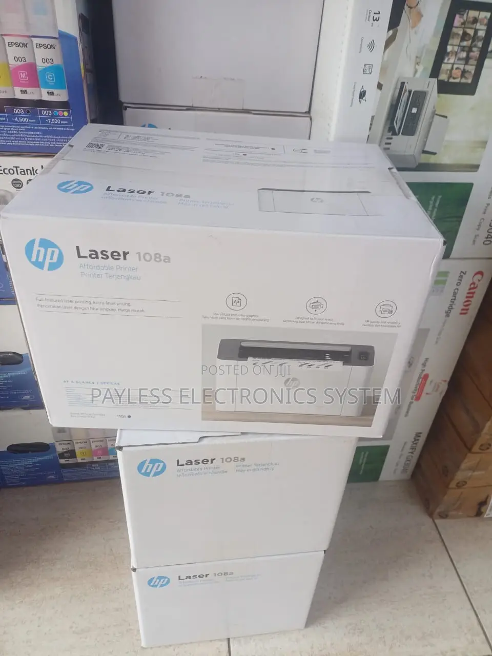 HP Laser 108a Printer, Single Function, Print,