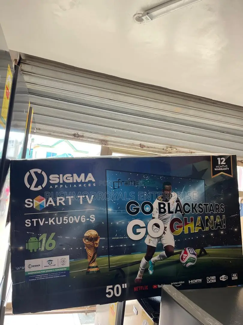 Sigma UHD Smart Android Digital Frameless TV STV-Ku50v6-S