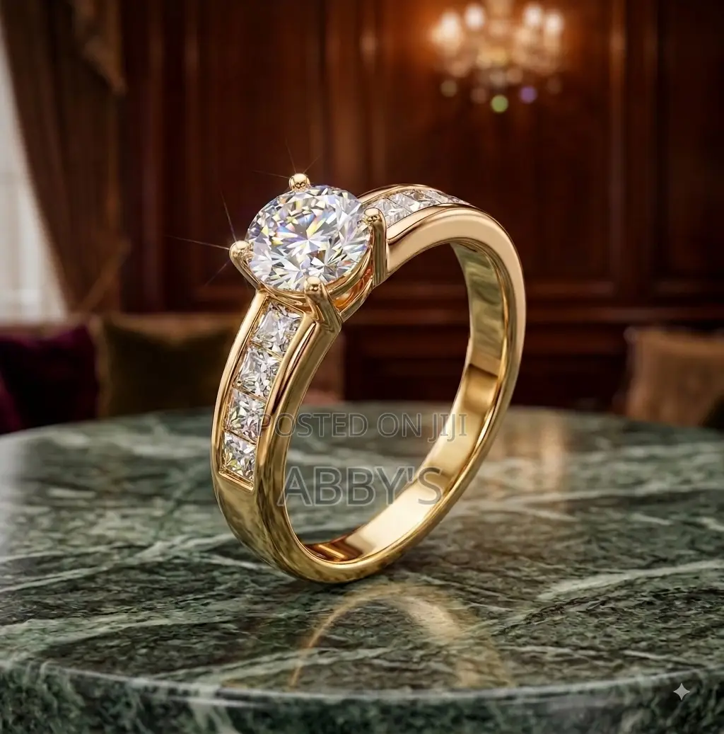 High Quality Stainless Gold Engagement/Promise Ring