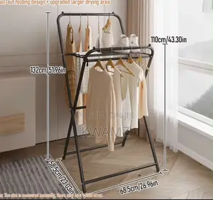 Freestanding Double-Rod Clothing Rack