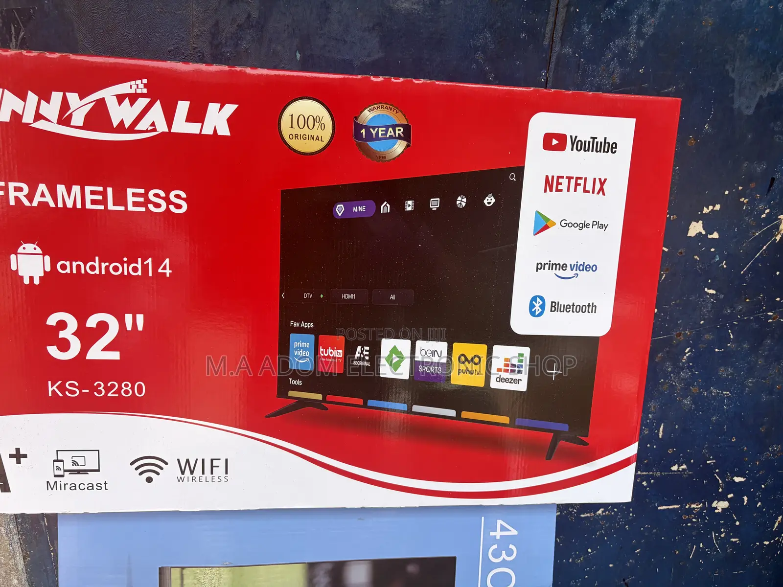 Sunnywalk 32” Smart Android Bluetooth Led TV