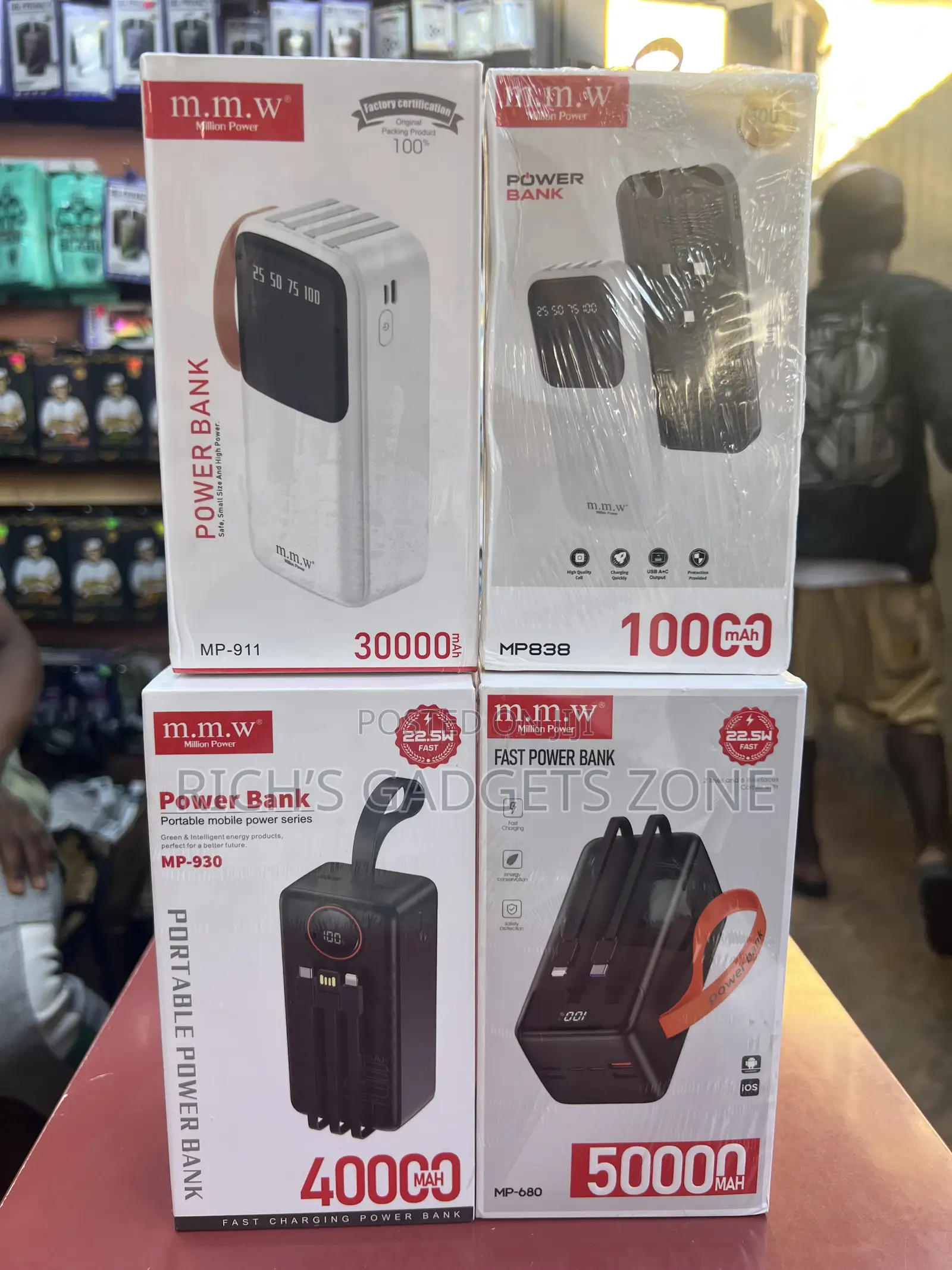 Original m.m.w Fast-Charging Power Banks (30,000mAh – 100,000mAh)