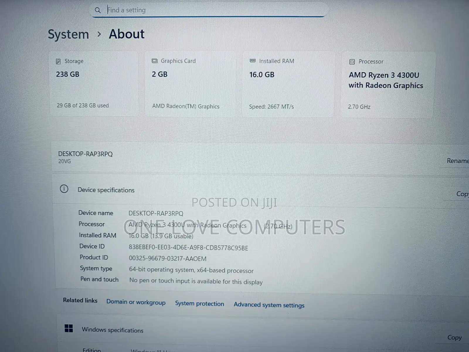 Laptop Lenovo ThinkBook 15 16GB AMD Ryzen 3 SSD 256GB