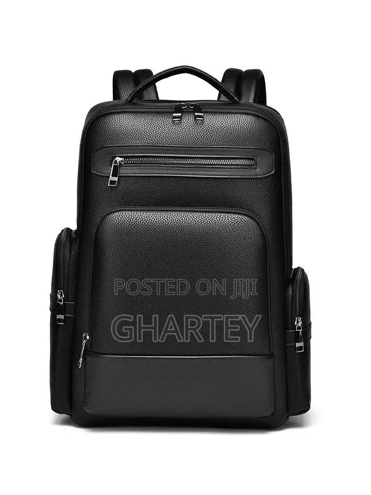 Premium MultiCompartment QualityLeather Business Backpack Professional