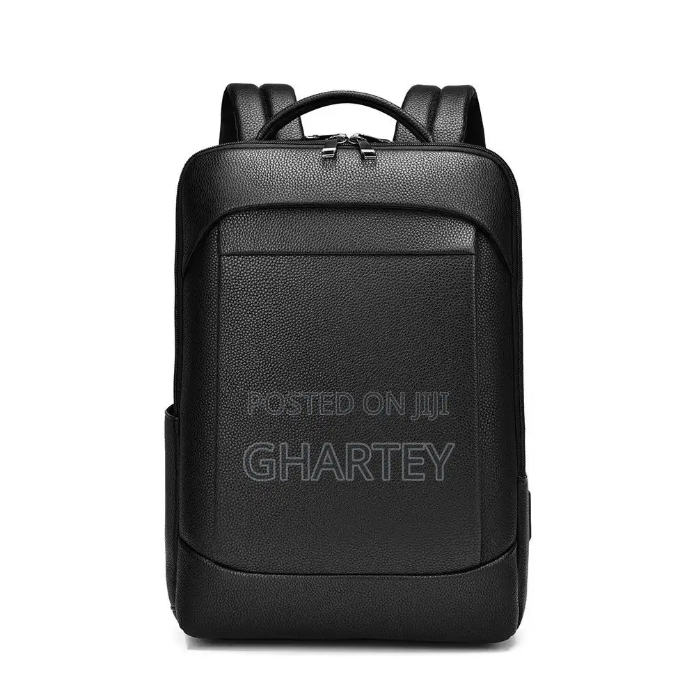 Premium MultiCompartment QualityLeather Business Backpack Professional