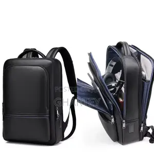 Premium MultiCompartment QualityLeather Business Backpack Professional