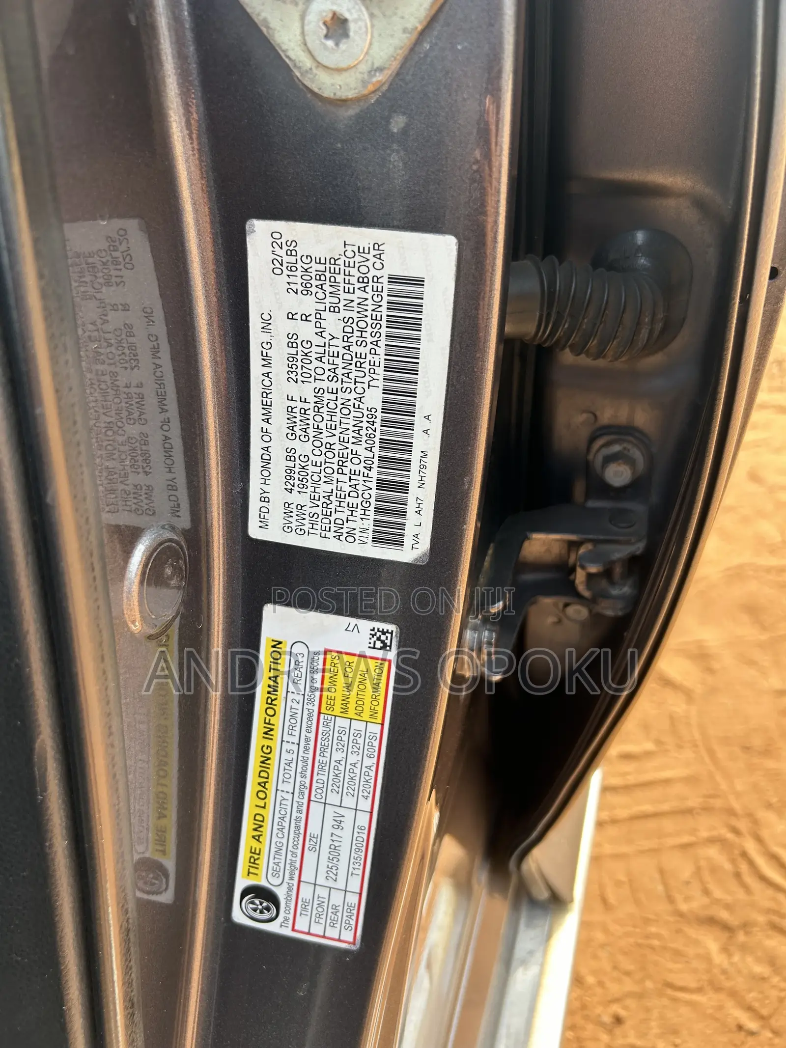 Honda Accord EX 1.5T 2020 Silver