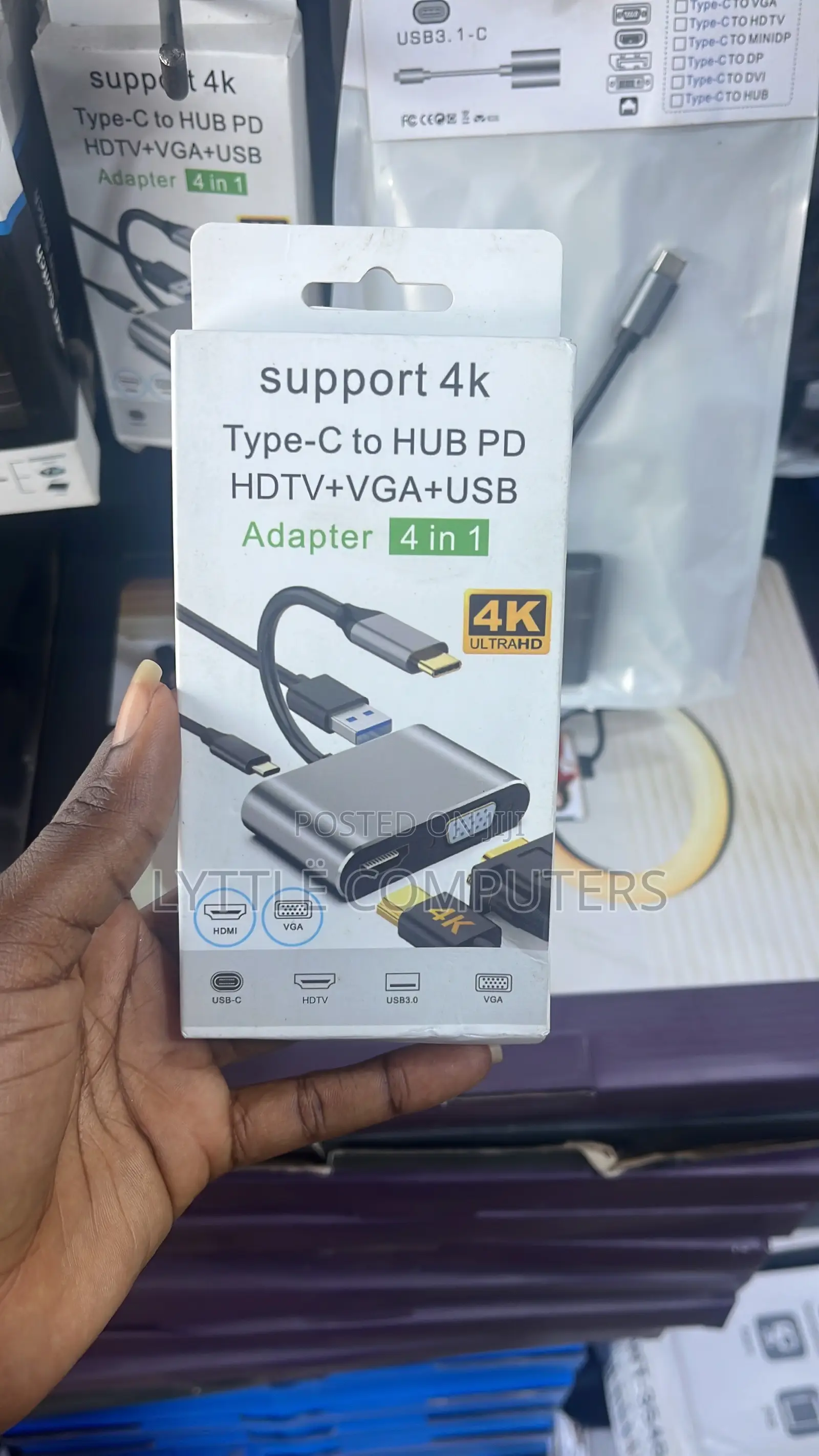 Type C to HDMI/VGA/USB 4in1 Adapter