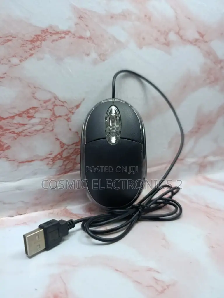 Wired Optical USB Mouse – Comfortable 3-Button Plug-and-Play Mouse
