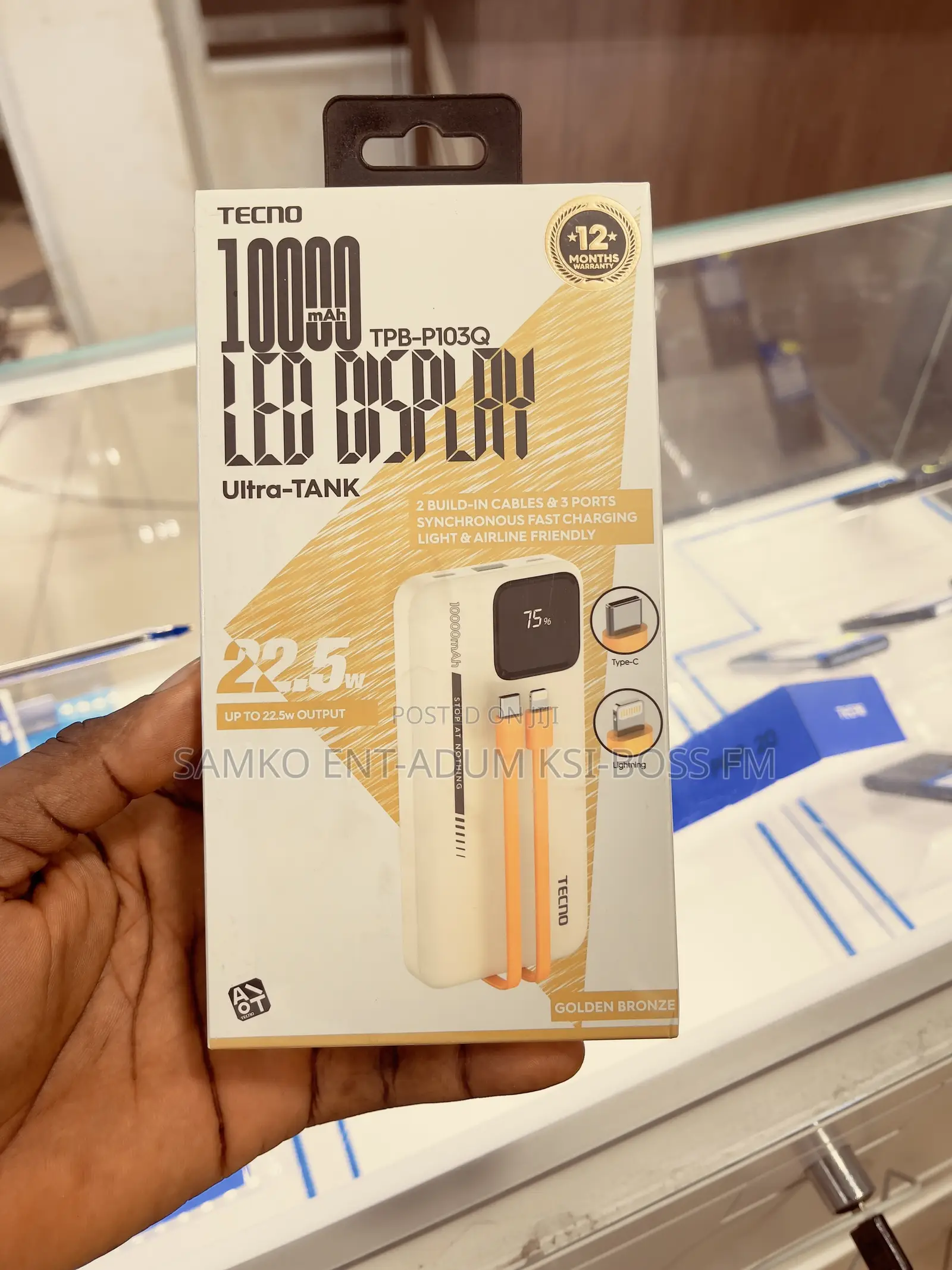 Tecno 10000 Mah TPB- P103q Power Bank