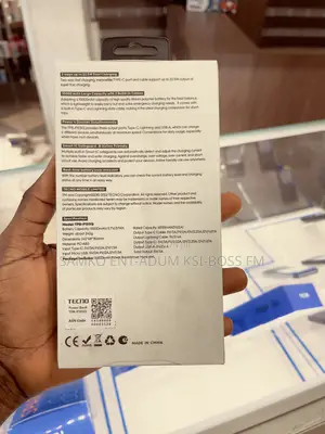 Tecno 10000 Mah TPB- P103q Power Bank