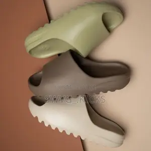 Adidas Yeezy Slides Flax and Dark Onyx