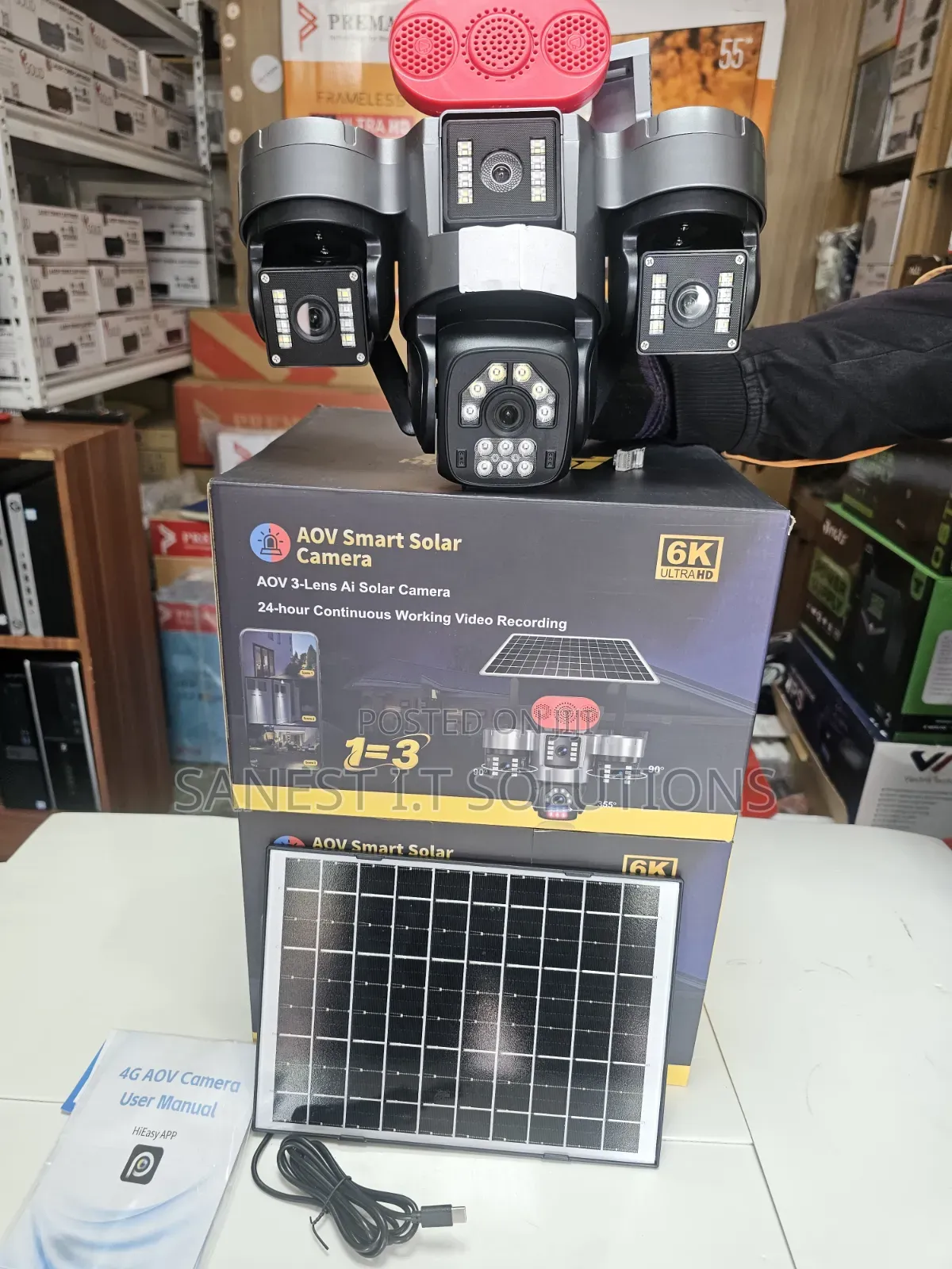 Solar Camera 3 Lens With Siren Hi Easy