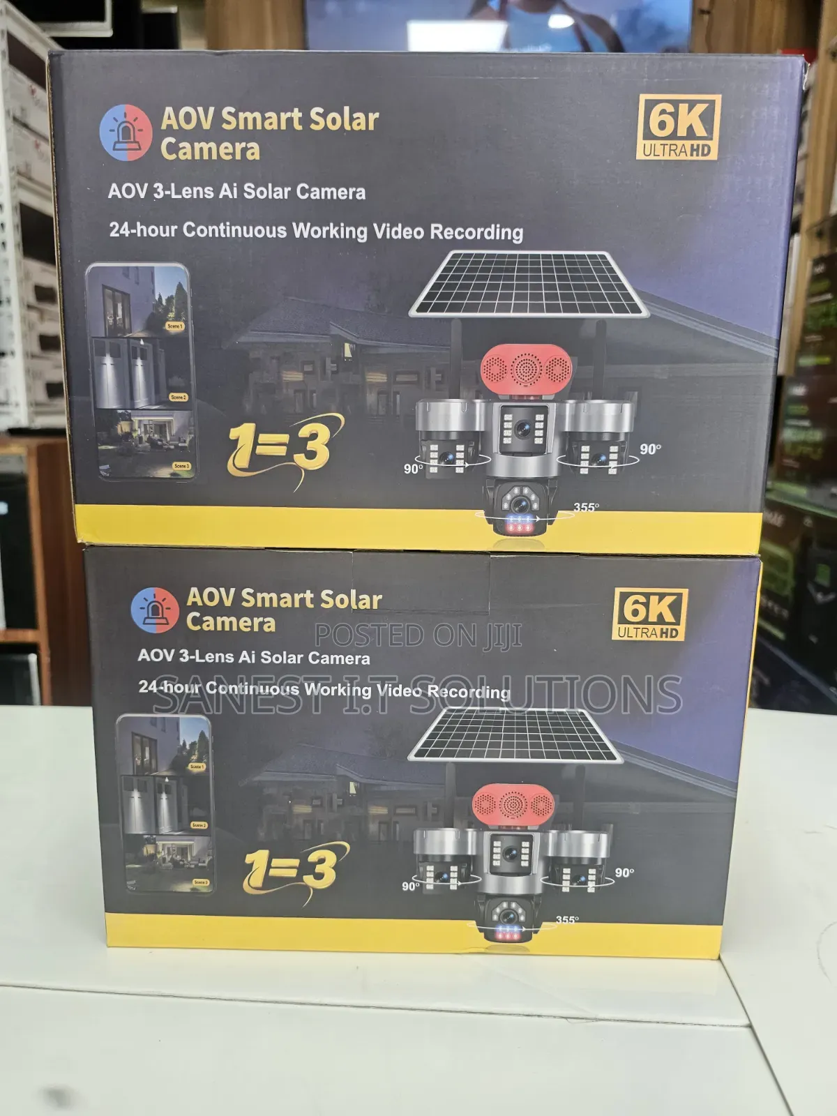 Solar Camera 3 Lens With Siren Hi Easy