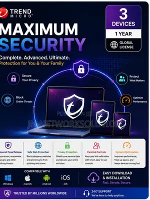 Trend Micro Maximum Security 3 Devices/ 1 Year (GLOBAL)
