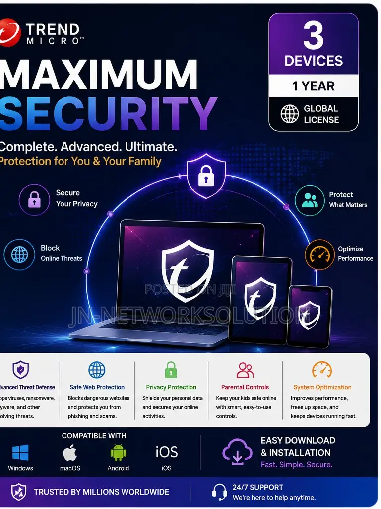 Trend Micro Maximum Security 3 Devices/ 1 Year (GLOBAL)