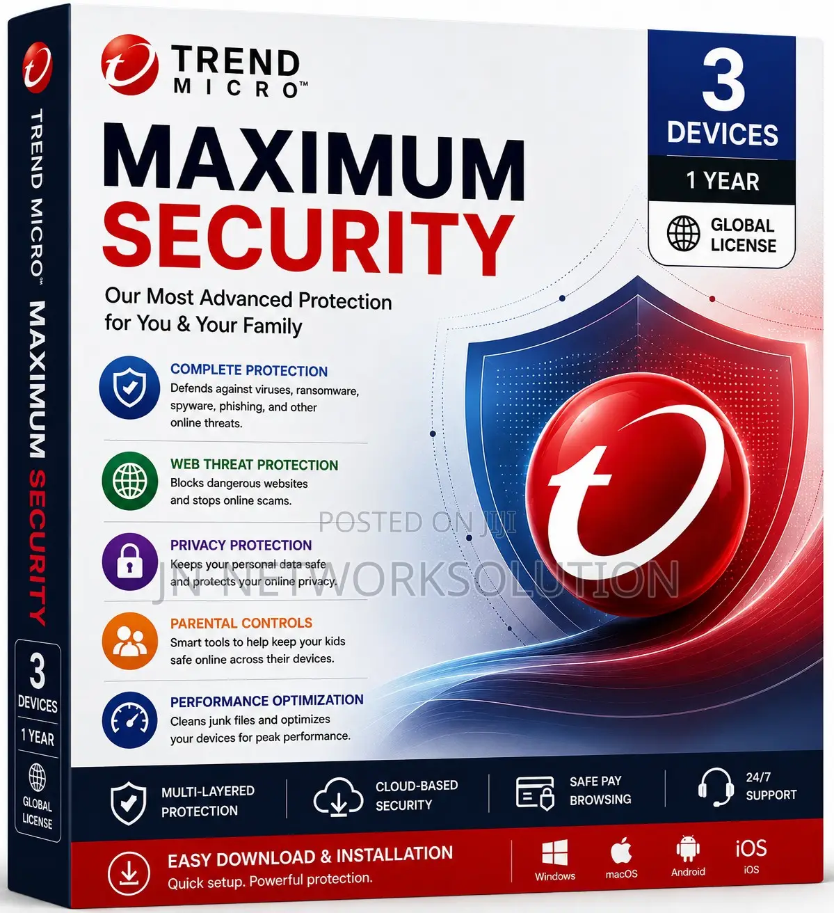 Trend Micro Maximum Security 3 Devices/ 1 Year (GLOBAL)