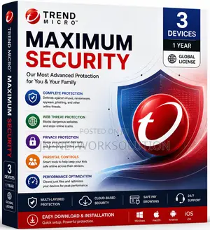 Trend Micro Maximum Security 3 Devices/ 1 Year (GLOBAL)