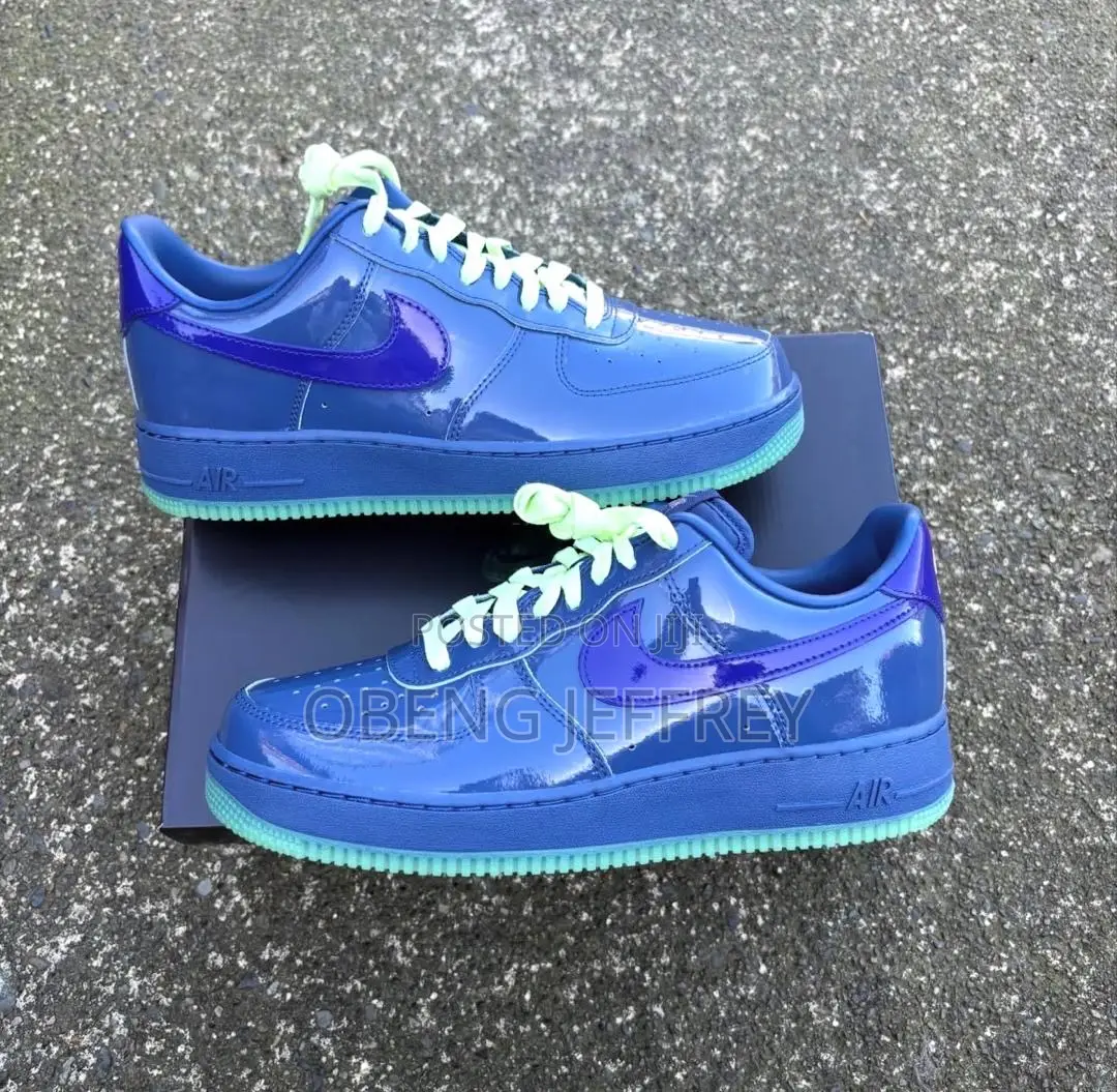 Original Airforce 1 Low Patent Leather Mystic Navy Blue