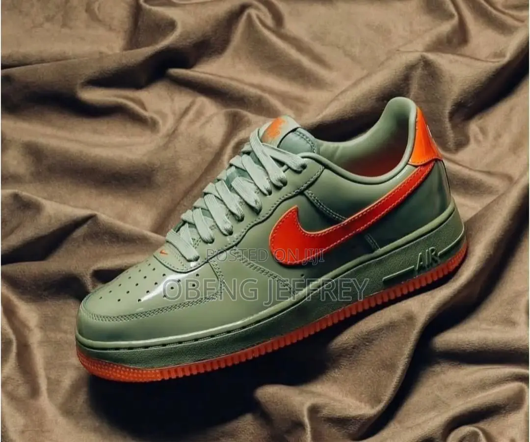 Original Airforce 1 07 PRM Oil Green Patent Leather