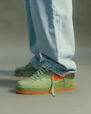 Original Airforce 1 07 PRM Oil Green Patent Leather