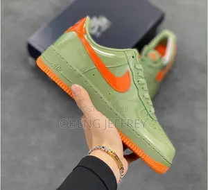 Original Airforce 1 07 PRM Oil Green Patent Leather