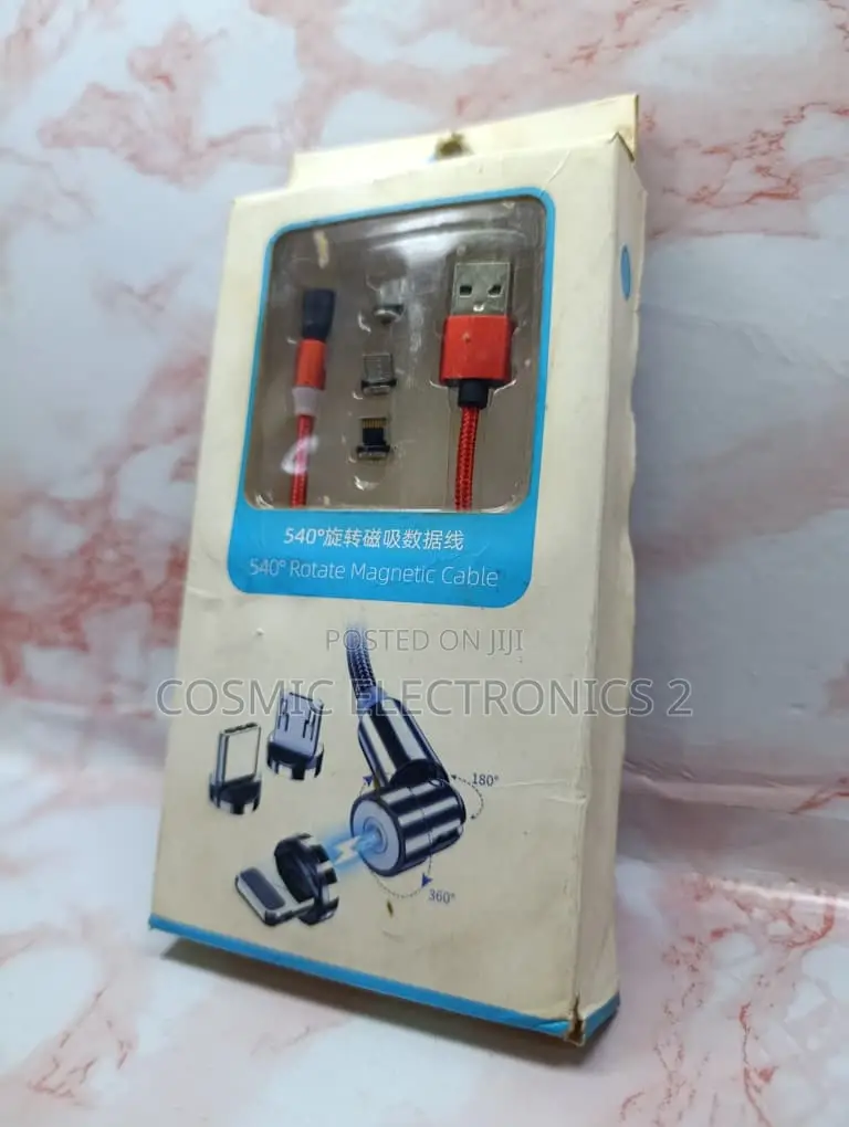 3-in-1 Magnetic Fast Charging Cable With 360° 180 Rotating Connector