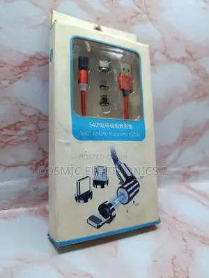 3-in-1 Magnetic Fast Charging Cable With 360° 180 Rotating Connector
