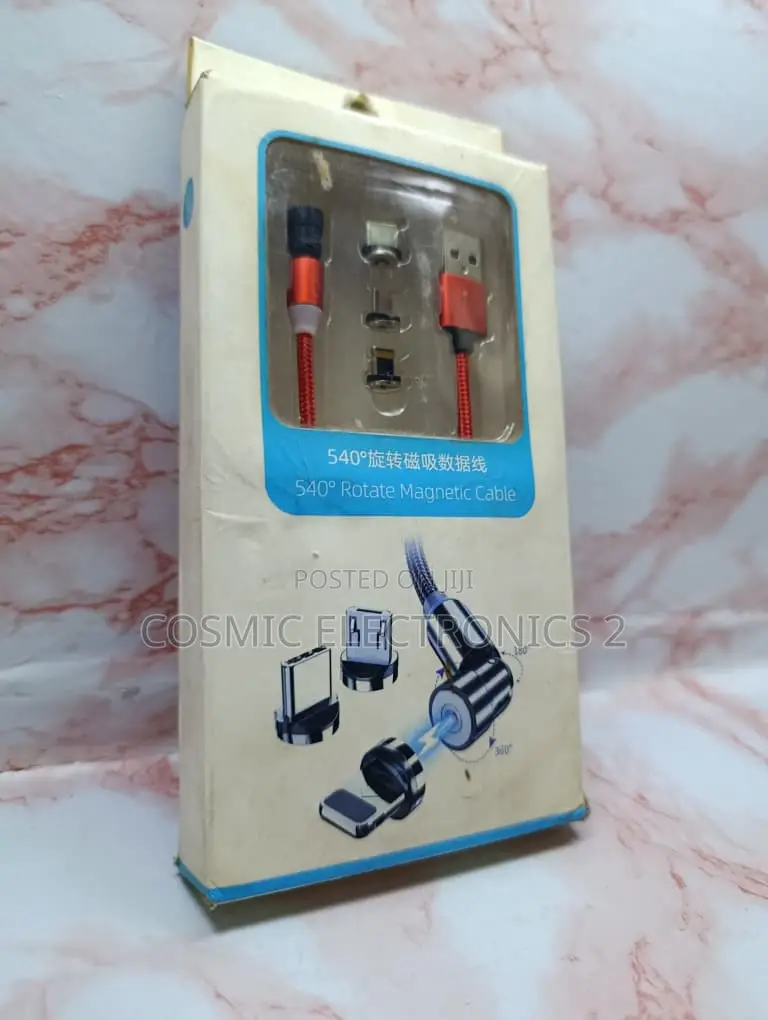 3-in-1 Magnetic Fast Charging Cable With 360° 180 Rotating Connector