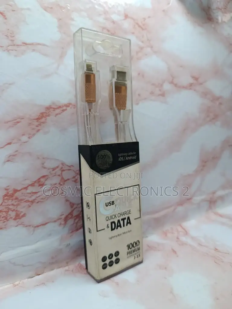 J-15 Fast Charging Data Sync Cable for Lightning 8-Pin and Micro USB