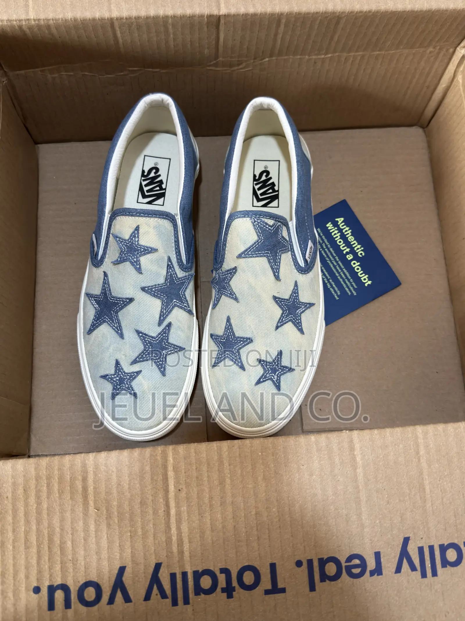 Authentic Vans Classic Slip-on 'Starry Night Denim'-Vn0009q7dnm