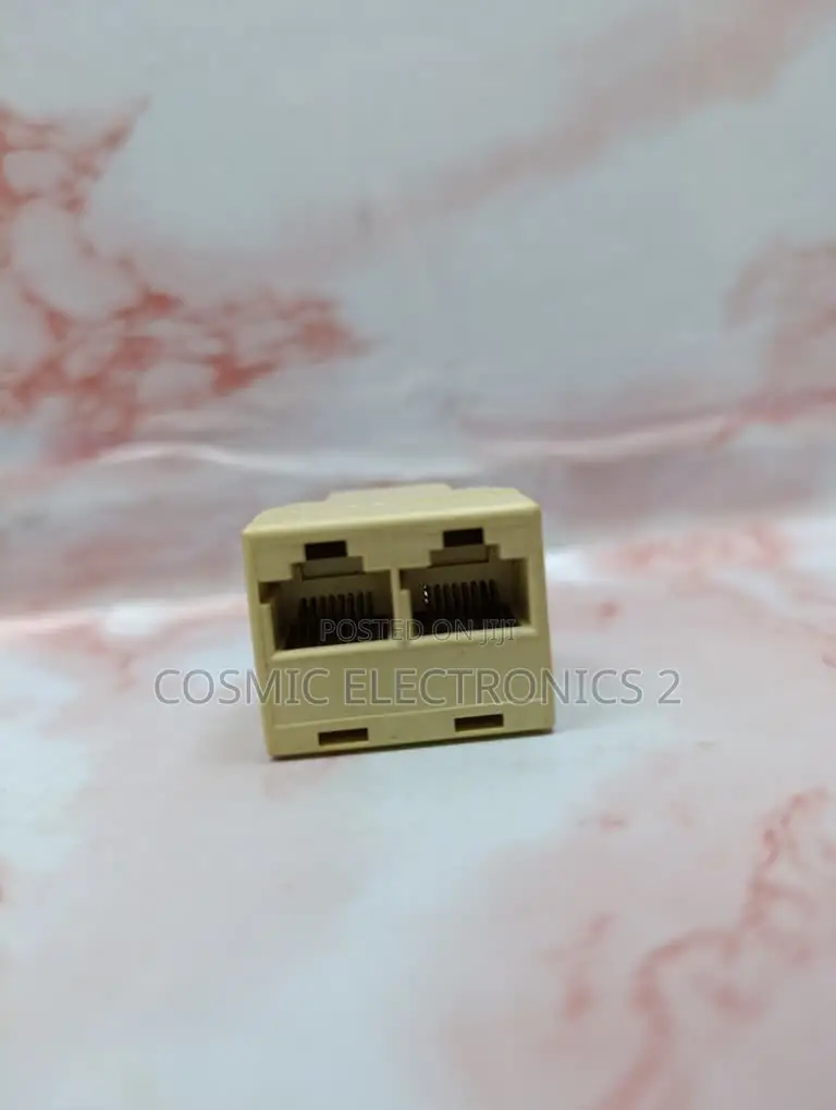 RJ45 Ethernet Splitter 1-to-2 Female Network Adapter