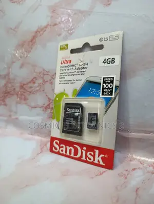 SanDisk Ultra 4GB microSDHC UHS-I Memory Card