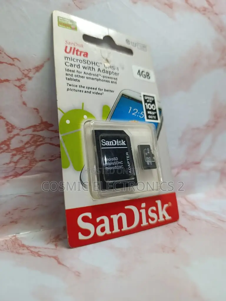 SanDisk Ultra 4GB microSDHC UHS-I Memory Card