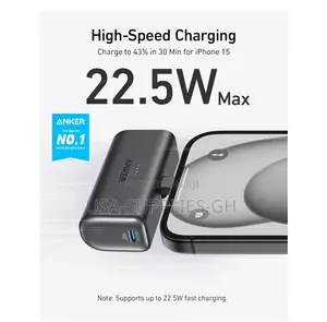Anker Nano Power Bank (22.5W, Built-in USB-C Connector) From USA