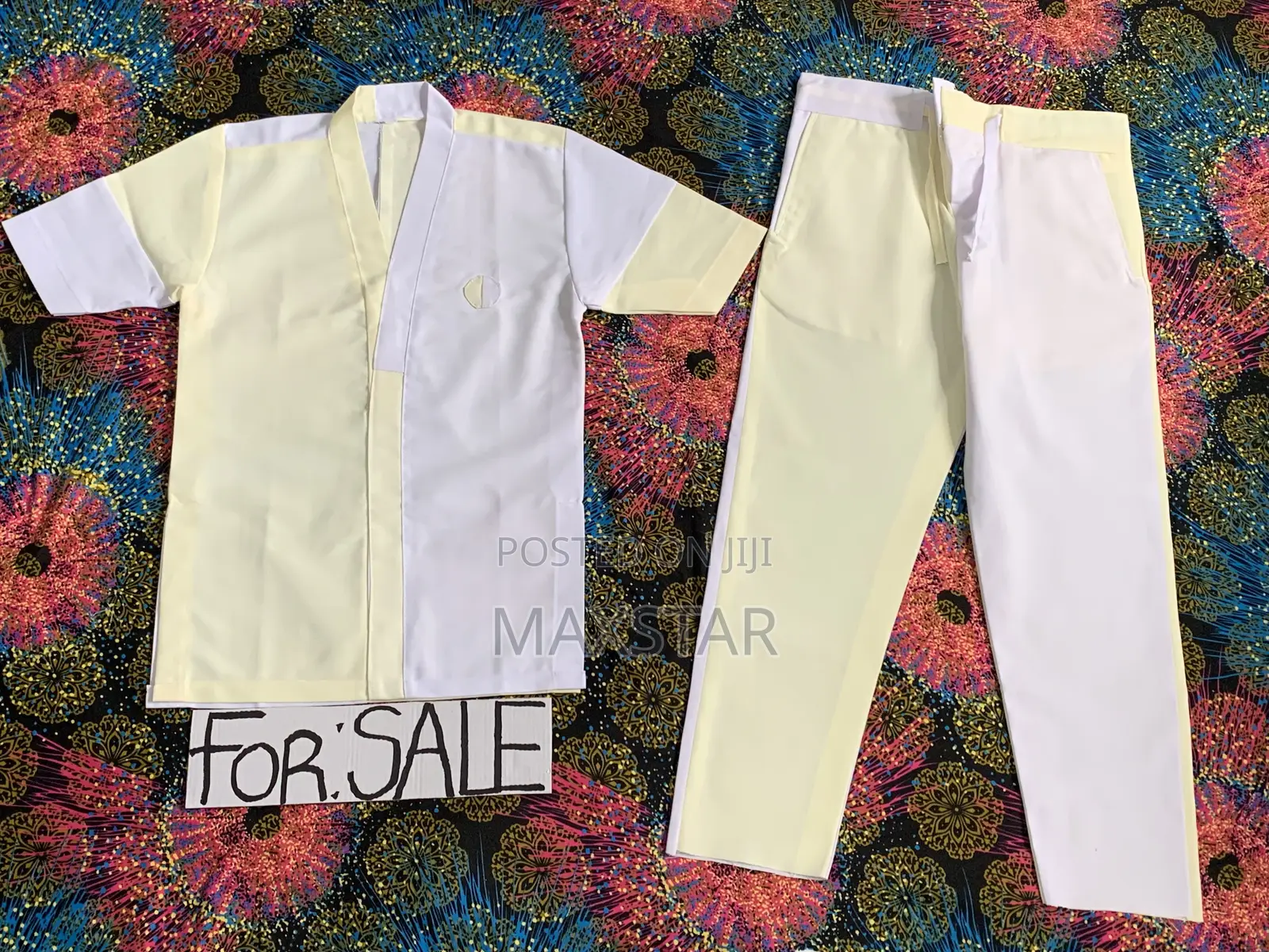 Beautiful White Designed Travera African Wear Clothes